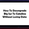 How To Downgrade Big Sur To Catalina Without Losing Data