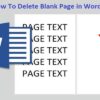 How To Delete Blank Page in Word
