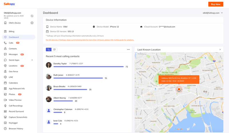 Monitor or Track the Device