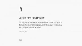Confirm Form Resubmission (err_cache_miss) Error in Chrome