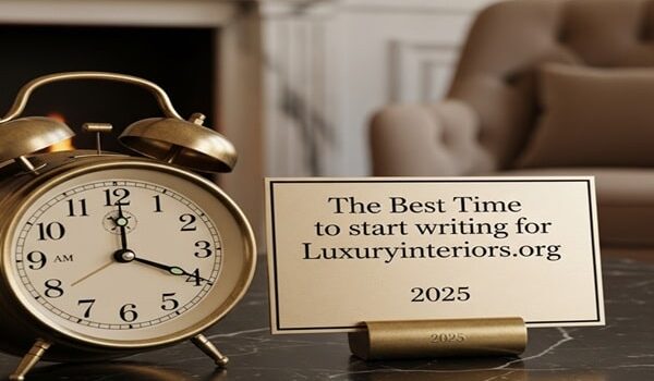 The Best Time to start writing for luxuryinteriors.org 2025